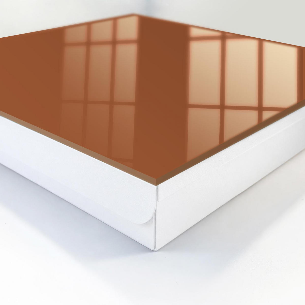 SCHLÜSSELBOX Weiß 30x30 cm – Türöffnung nach rechts - Dunkelorange - Orange, Metall (30/30/5cm) - TULUP