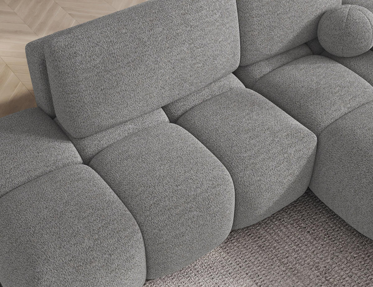 ECKSOFA VITTARIO mit Schlaffunktion & Bettkasten – Modernes L-Sofa 227 cm, inklusive Kissen - Grau, Kunststoff (227/95cm) - Wohnideebilder