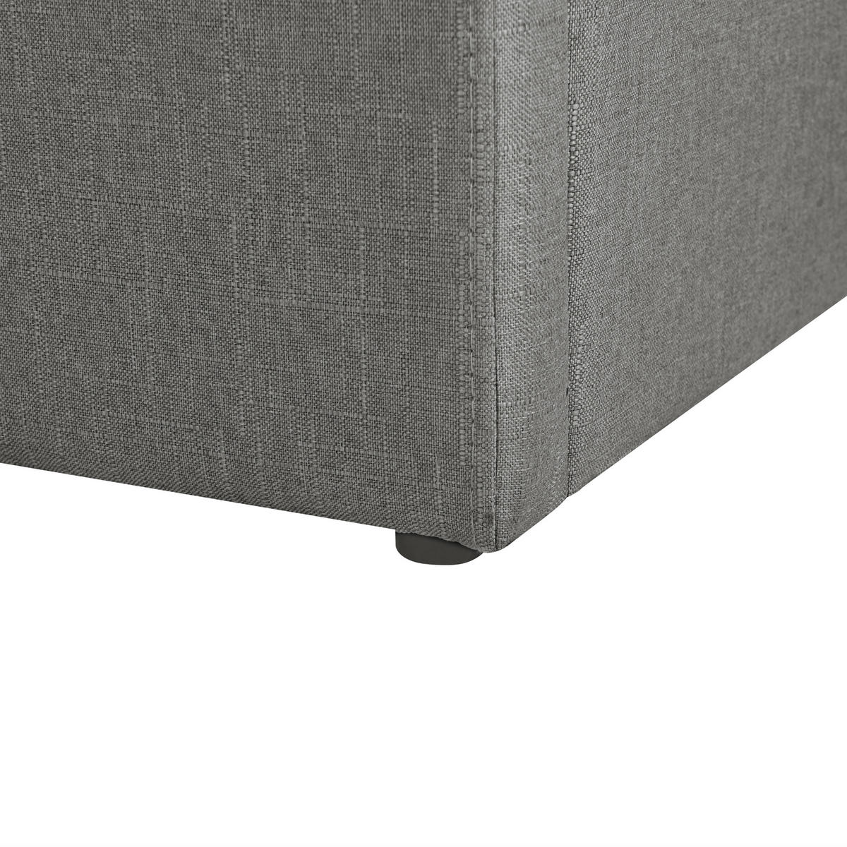 POLSTERBETT 140/200cm Dunkelgrau Dinan - Dunkelgrau, Textil (140/200cm) - Beliani