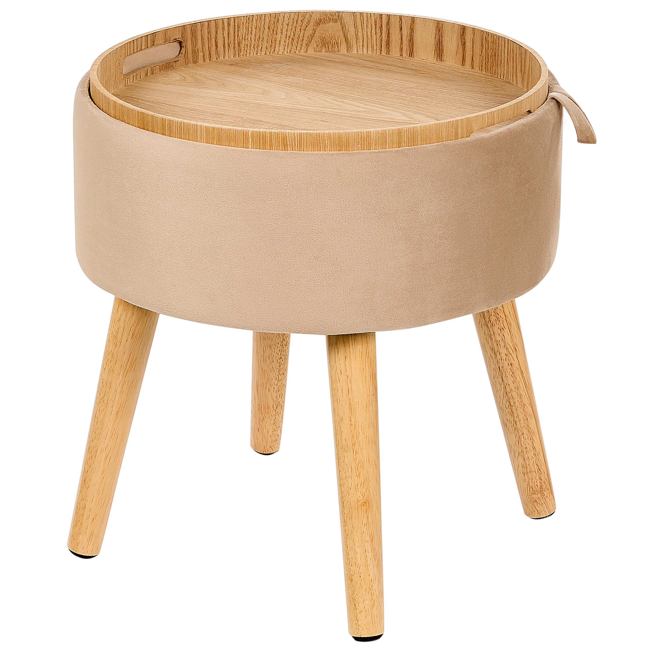 HOCKER Neely 39/39/43 cm - Beige, Textil (39/43/39cm) - Beliani