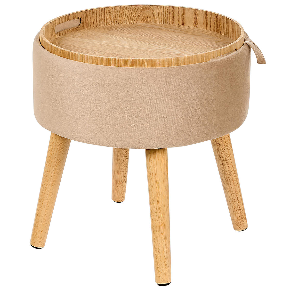 HOCKER Neely 39/39/43 cm - Beige, Textil (39/43/39cm) - Beliani