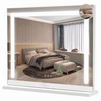 SCHMINKSPIEGEL Wyndeth 80/12/60 cm - Weiß, Glas/Metall (12/60/80cm) - ZMH