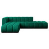 ECKSOFA modulares Sofa Zuvon-L1 - 296x177x70 cm Grün - Dunkelgrün, Holzwerkstoff/Textil (296/177cm) - ALTDECOR