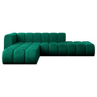 ECKSOFA modulares Sofa Zuvon-L1 - 296x177x70 cm Grün - Dunkelgrün, Holzwerkstoff/Textil (296/177cm) - ALTDECOR