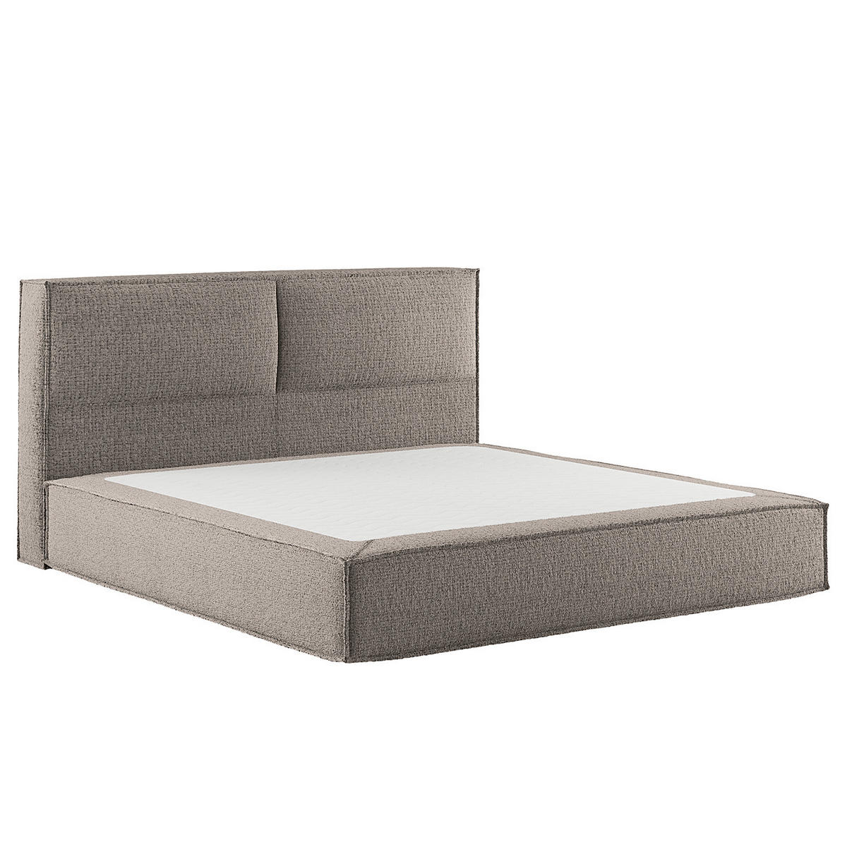 BOXSPRINGBETT mit Kopfteil - Premium - Grau, Textil (200/200cm) - home24