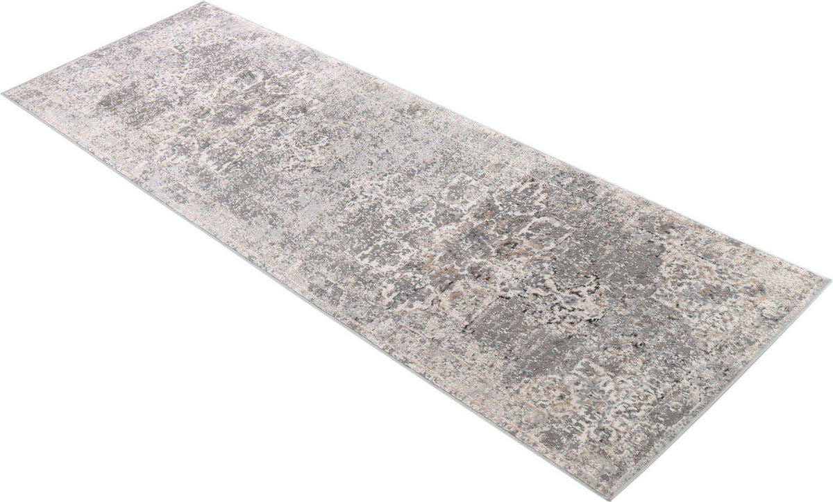 TEPPICHLÄUFER VALLEY hellgrau vintage 100/300 cm - Hellgrau, Textil (100/300cm) - Tapiso