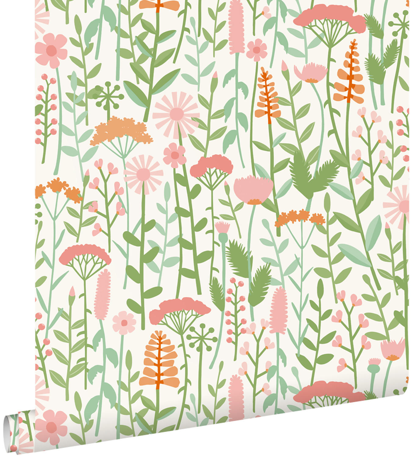 TAPETE Feldblumen 50 x 900 cm - Pink, Papier (50/0.1cm) - ESTAhome