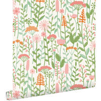 TAPETE Feldblumen 50 x 900 cm - Pink, Papier (50/0.1cm) - ESTAhome