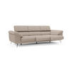 LINEARSOFA Donatello - Graubraun, Metall (265/76/102cm) - Divani.store