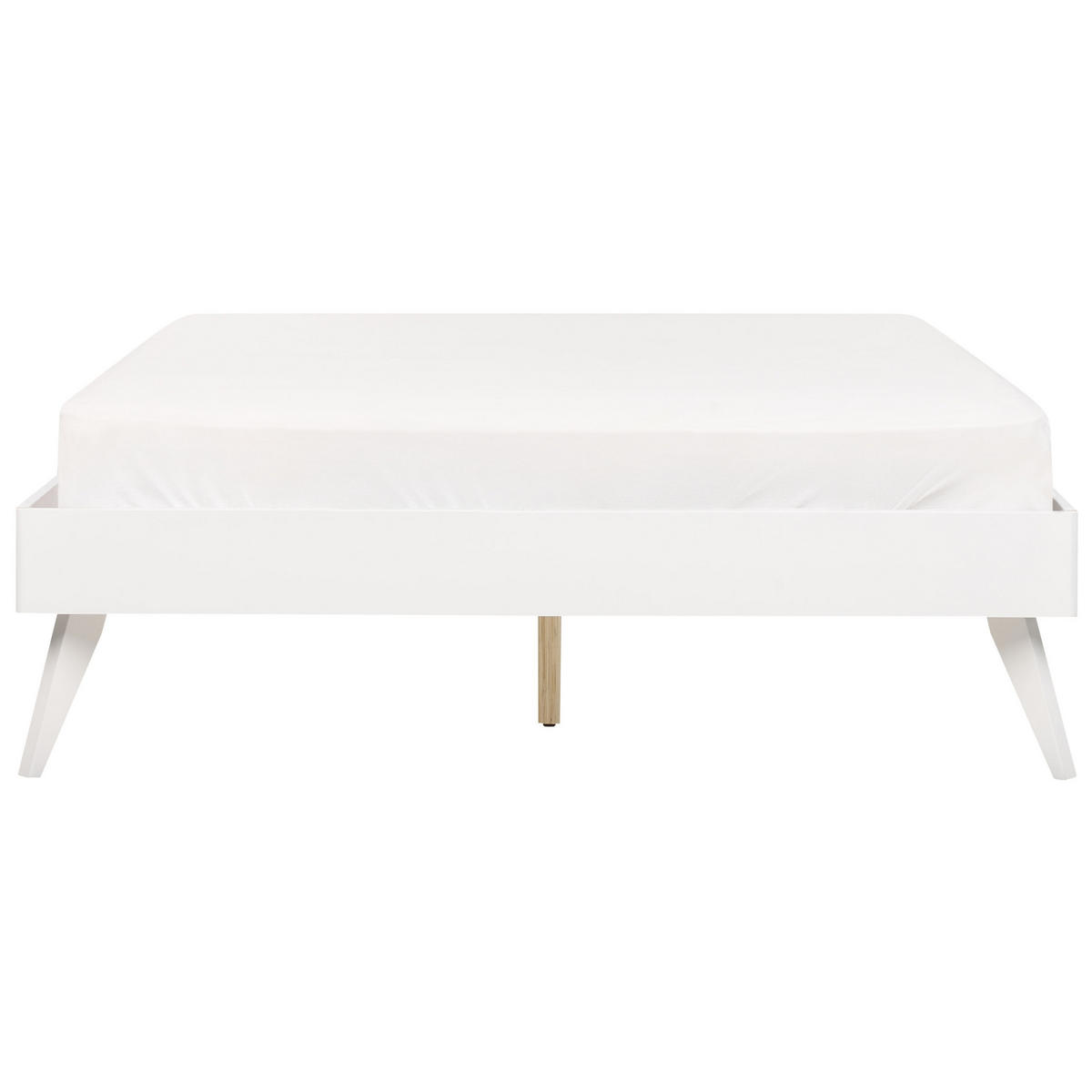 BETT mit Lattenrost 140x200 cm Weiß Berric - Weiß, Holzwerkstoff (140/200cm) - Beliani