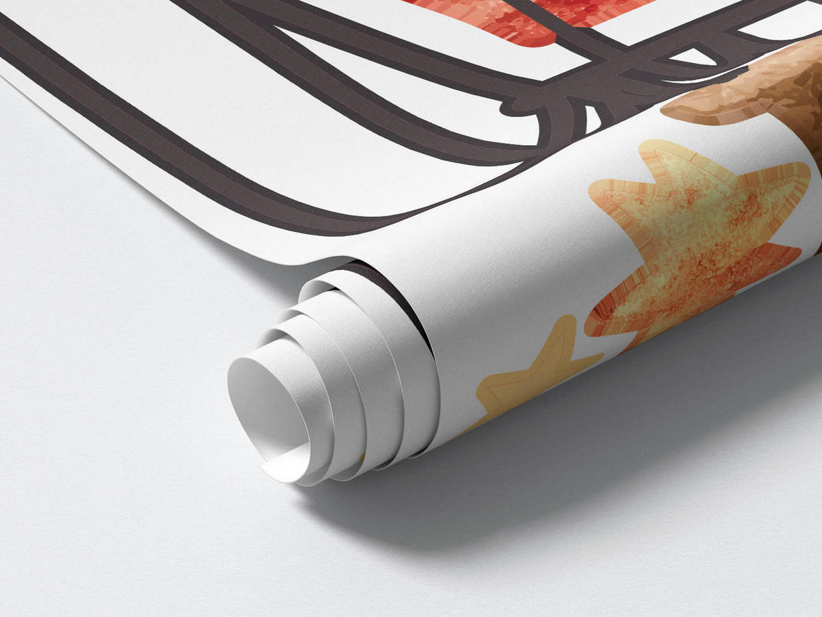 WANDAUFKLEBER 130x214cm - Boho-Ballons - Multicolor, Kunststoff (130/214/0.1cm) - Wallfluent