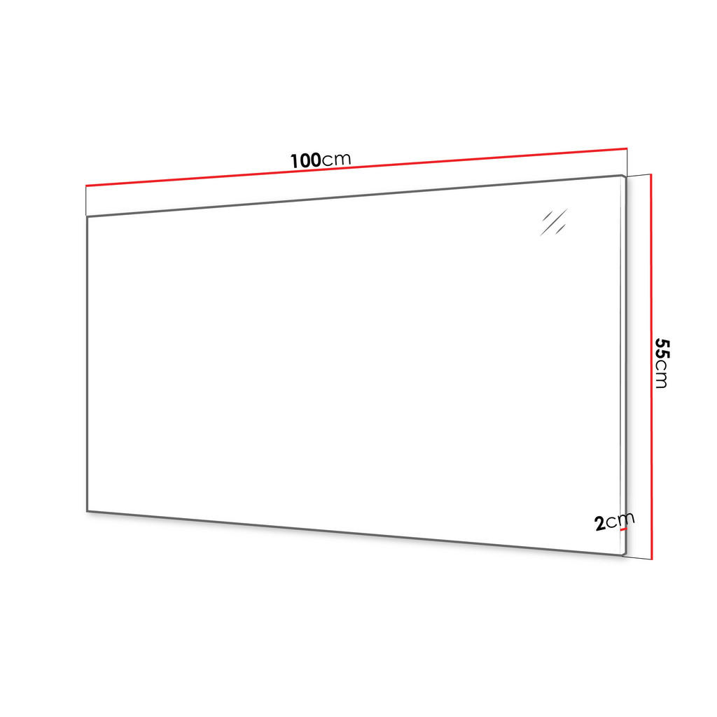 Thumbnail - Mirjan24 Spiegel, Weiß, Holzwerkstoff, Rechteckig, 100x55x2 cm, Spiegel, Wandspiegel