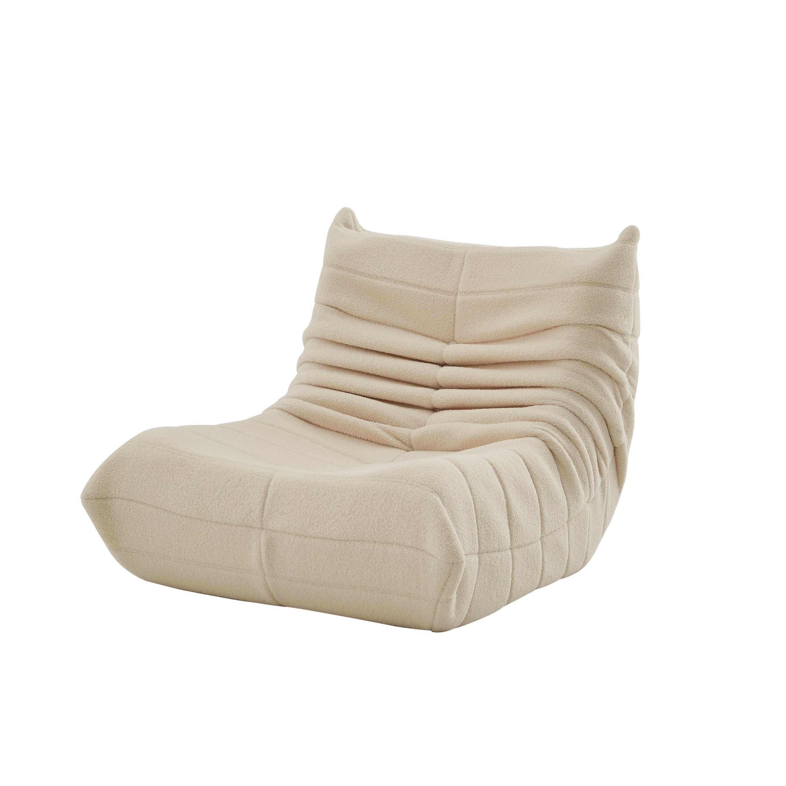 OKWISH LEŽÍCÍ křeslo 85/110/79 cm béžové, ergonomická podpora pro ložnici a obývací pokoj