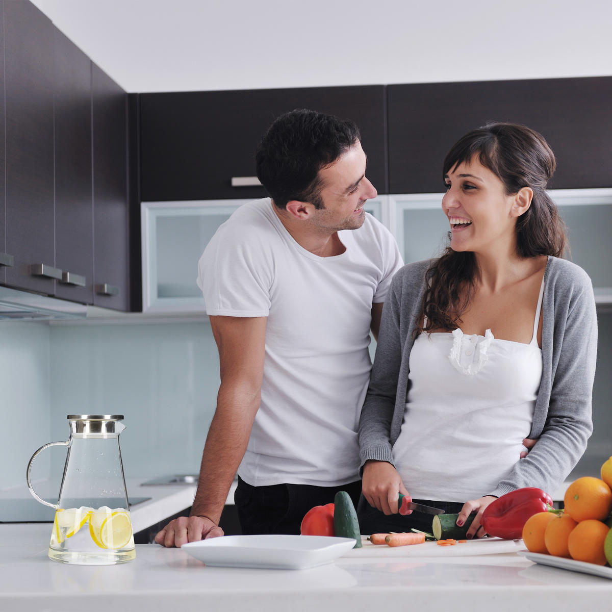 GLASKARAFFE - Transparent, Glas/Kunststoff (1.8L) - Relaxdays