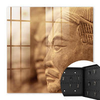 SCHLÜSSELBOX Schwarz 30x30 cm- Türöffnung nach rechts - Historische Skulptur - Beige, Metall (30/30/5cm) - TULUP