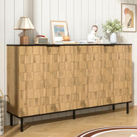 SIDEBOARD Mosaik 2 Türen Holzoptik - Naturfarben, Holzwerkstoff (160/80.5/35cm) - Fortuna Lai