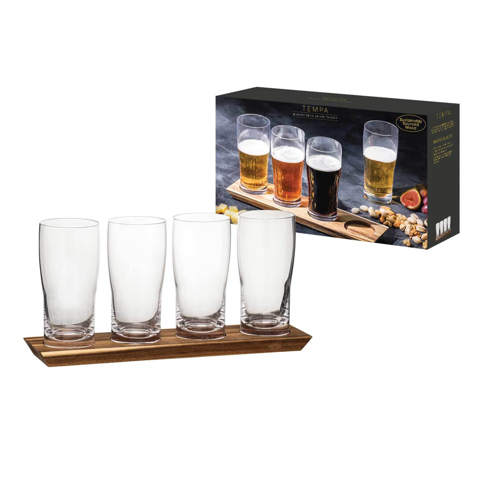 BIER TASTING-SET Tempa Harvey transparent 430 ml 4er Set - Transparent, Glas (0.43L) - Ladelle