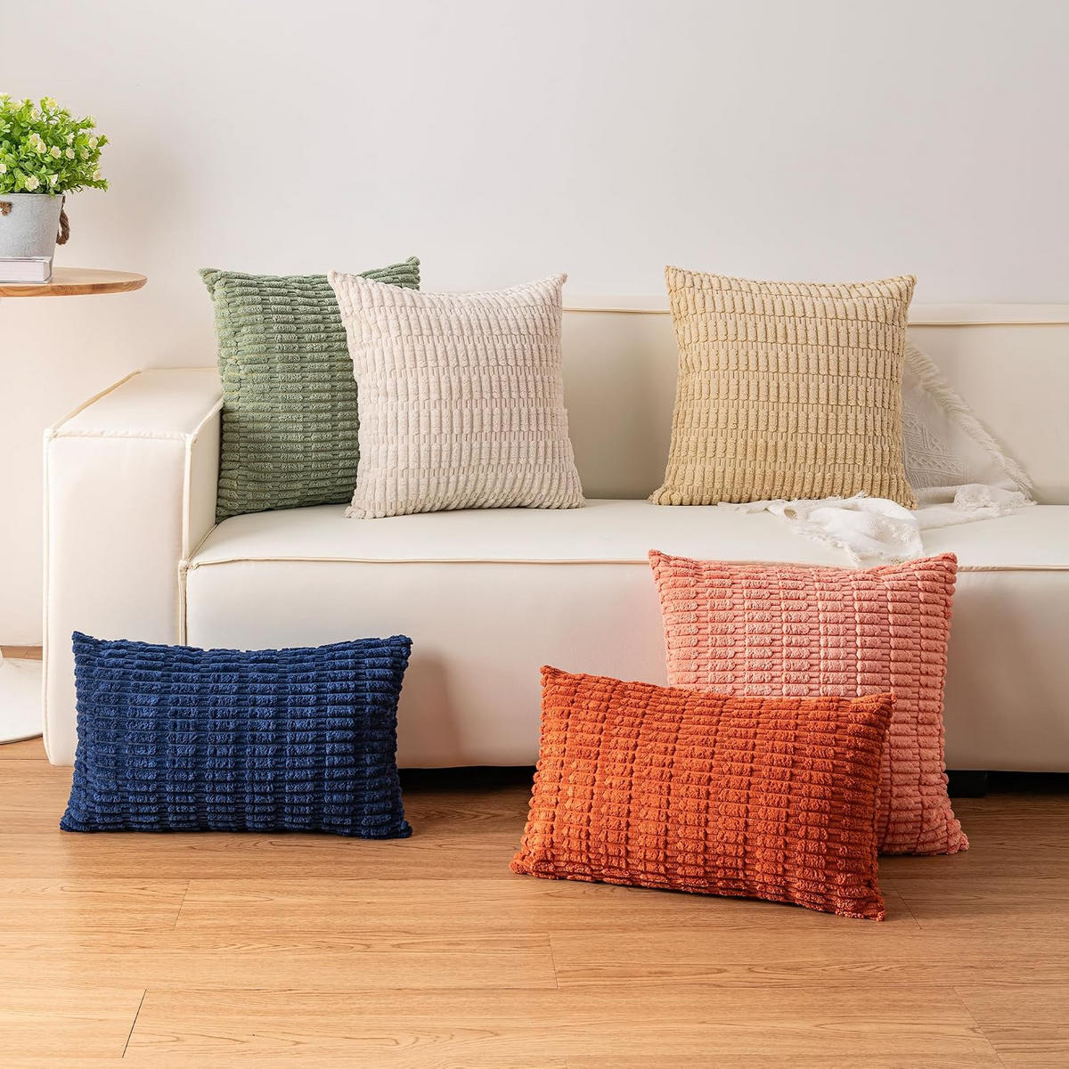 KISSENBEZUG – ohne Füllung – weiß – 45 x 45 cm – 2 Stück - Weiß, Textil (45/45cm)