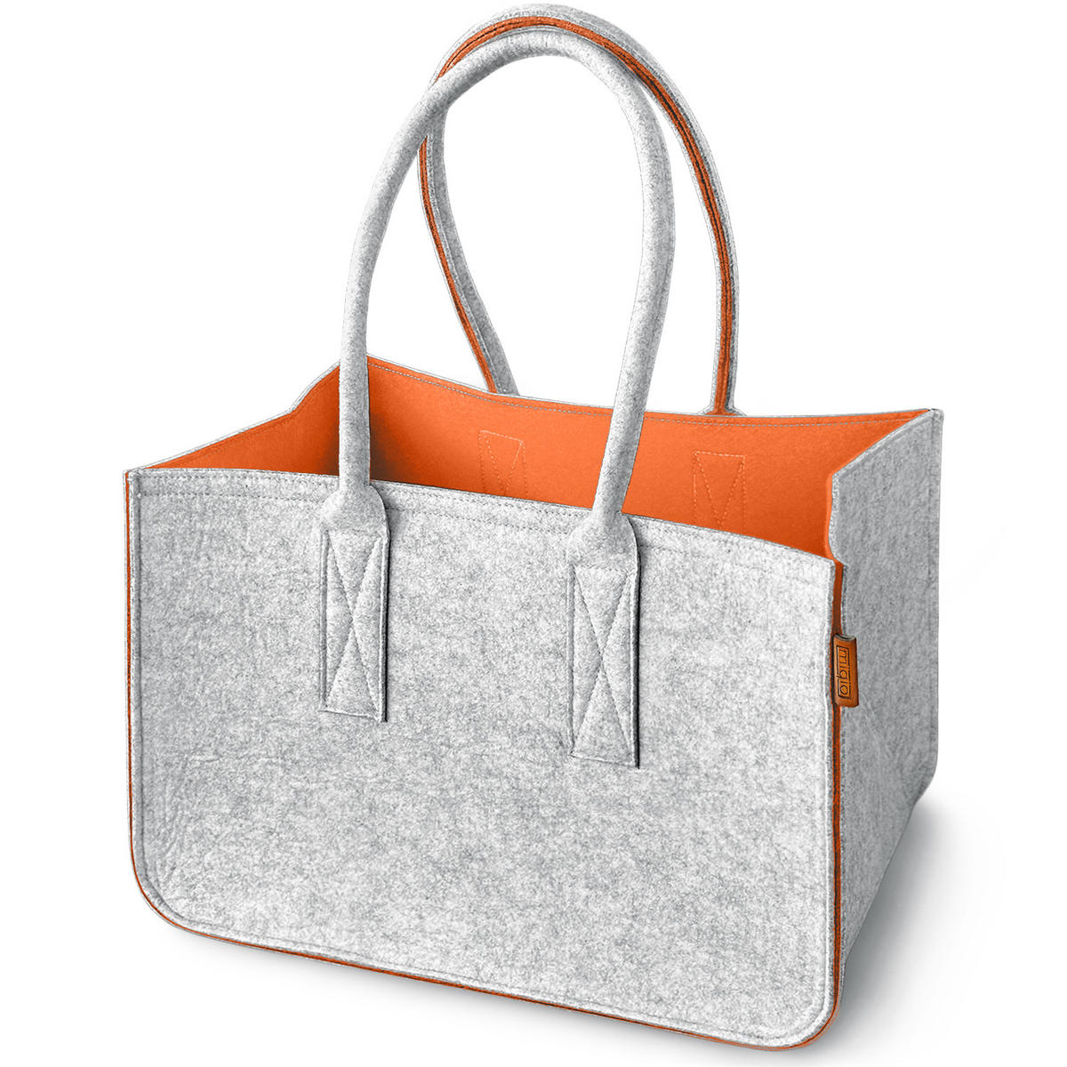 EINKAUFSKORB aus Filz - Hellgrau, Textil (40/27/40cm) - Miqio Design