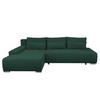 ECKSOFA Bloom mit Bettkasten und Schlaffunktion L-Form - Grün, Textil (267/185cm)