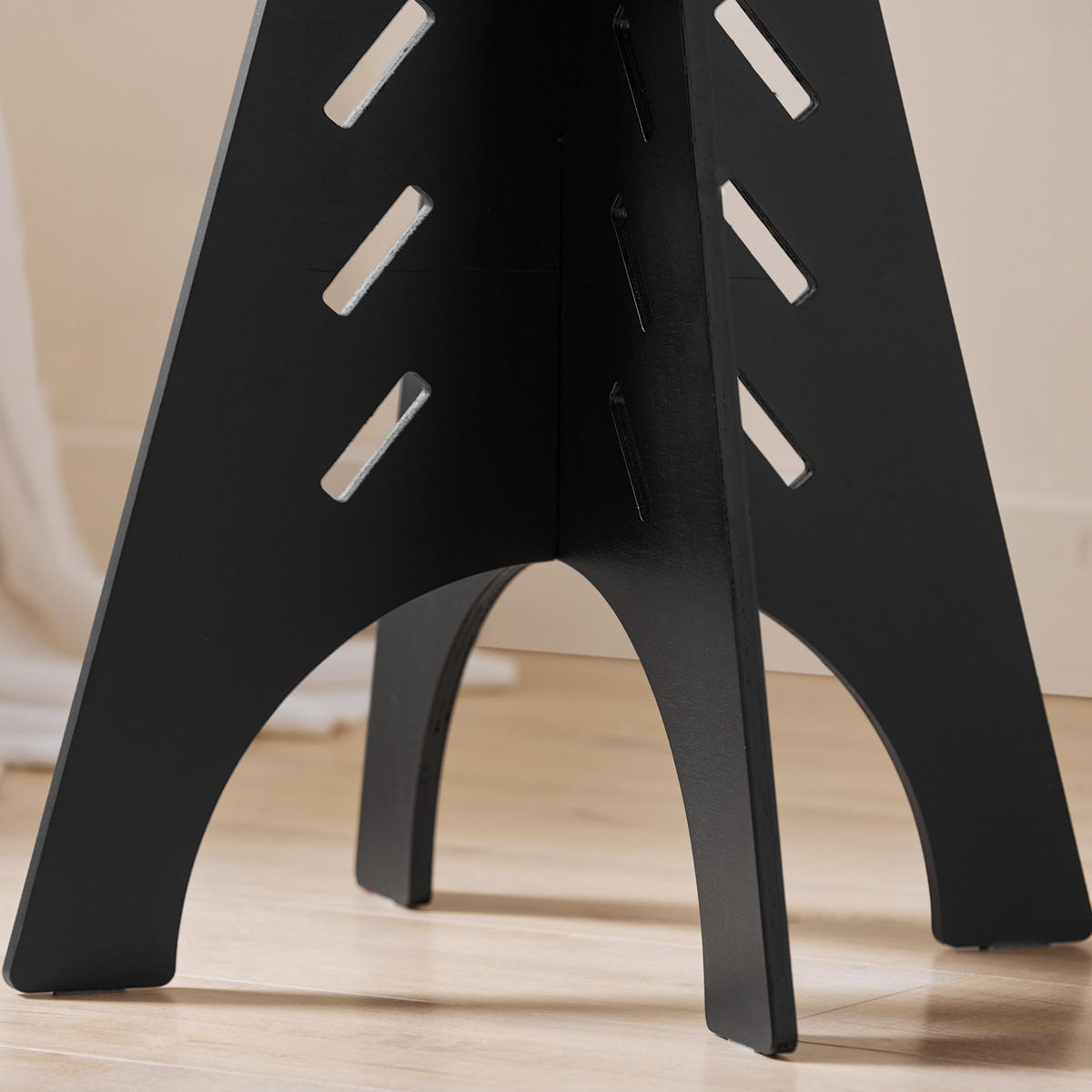 BEISTELLTISCH mit Zapfenverbindungen Schwarz - Schwarz, Holz (47/47/55cm) - SoBuy