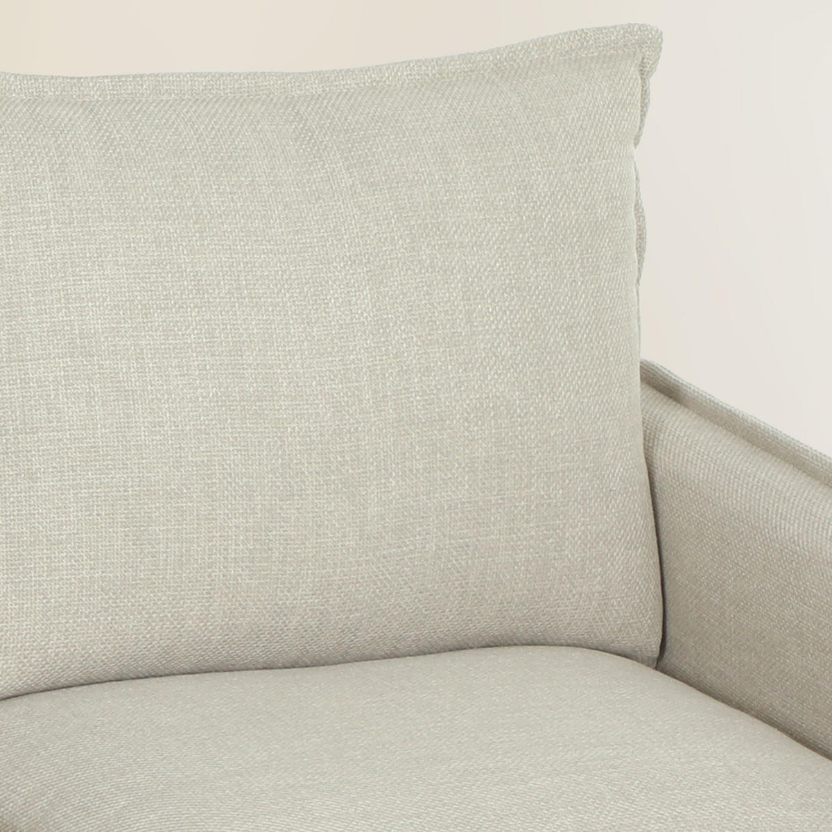 ECKSOFA DE-13521 mit Stauraumhocker Creme - Creme, Textil (125/212cm) - ComfortXL