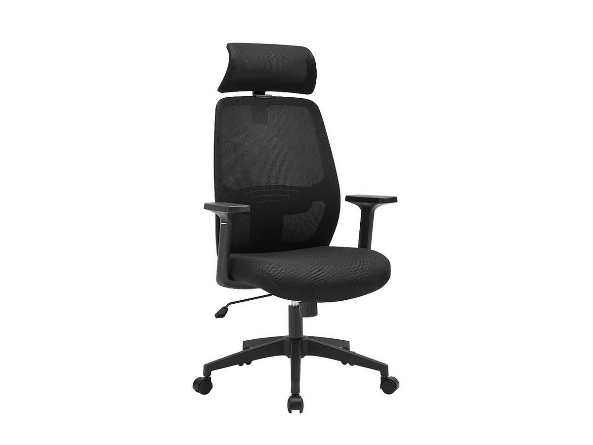 BÜROSESSEL - 64 x 62 - stoff - schwarz Delrino - Schwarz, Textil (64/124/62cm) - Vente-Unique