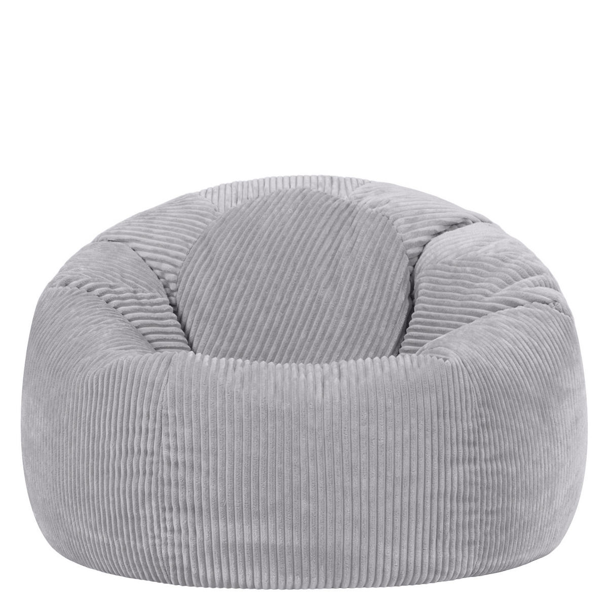 SITZSACK Klassisch Kingston, Cord - Grau, Textil (85/50/85cm) - icon