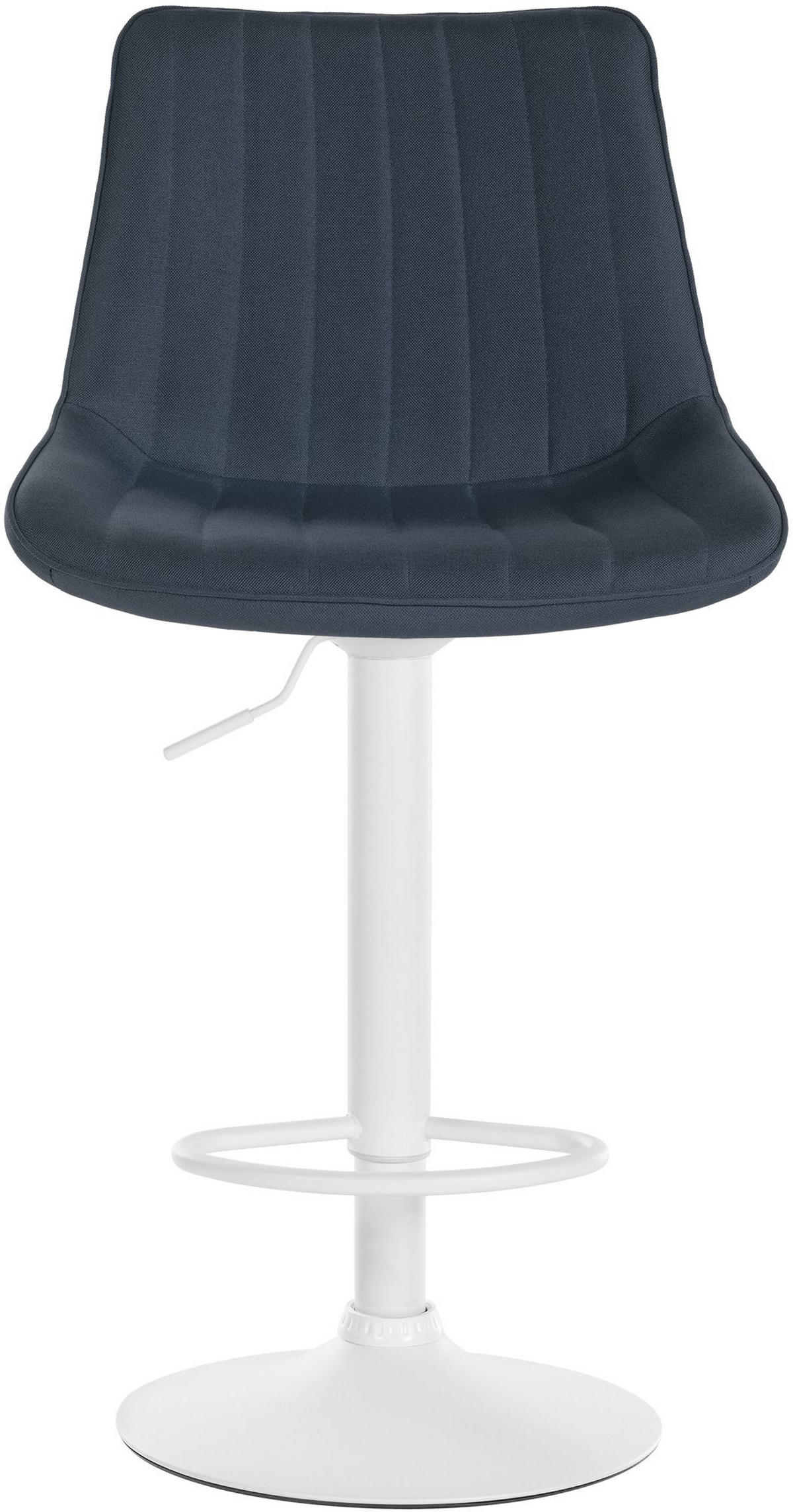 BARHOCKER RIO Dunkelgrau Stoff Weiß - Dunkelgrau, Textil/Metall (49.5/91/50cm) - DELUKE