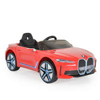 ELEKTROAUTO BMW i4 MP3 rot EVA-Reifen Fernbedienung Lichter bis 30 kg - Rot, Kunststoff (115/67/45cm) - Moni