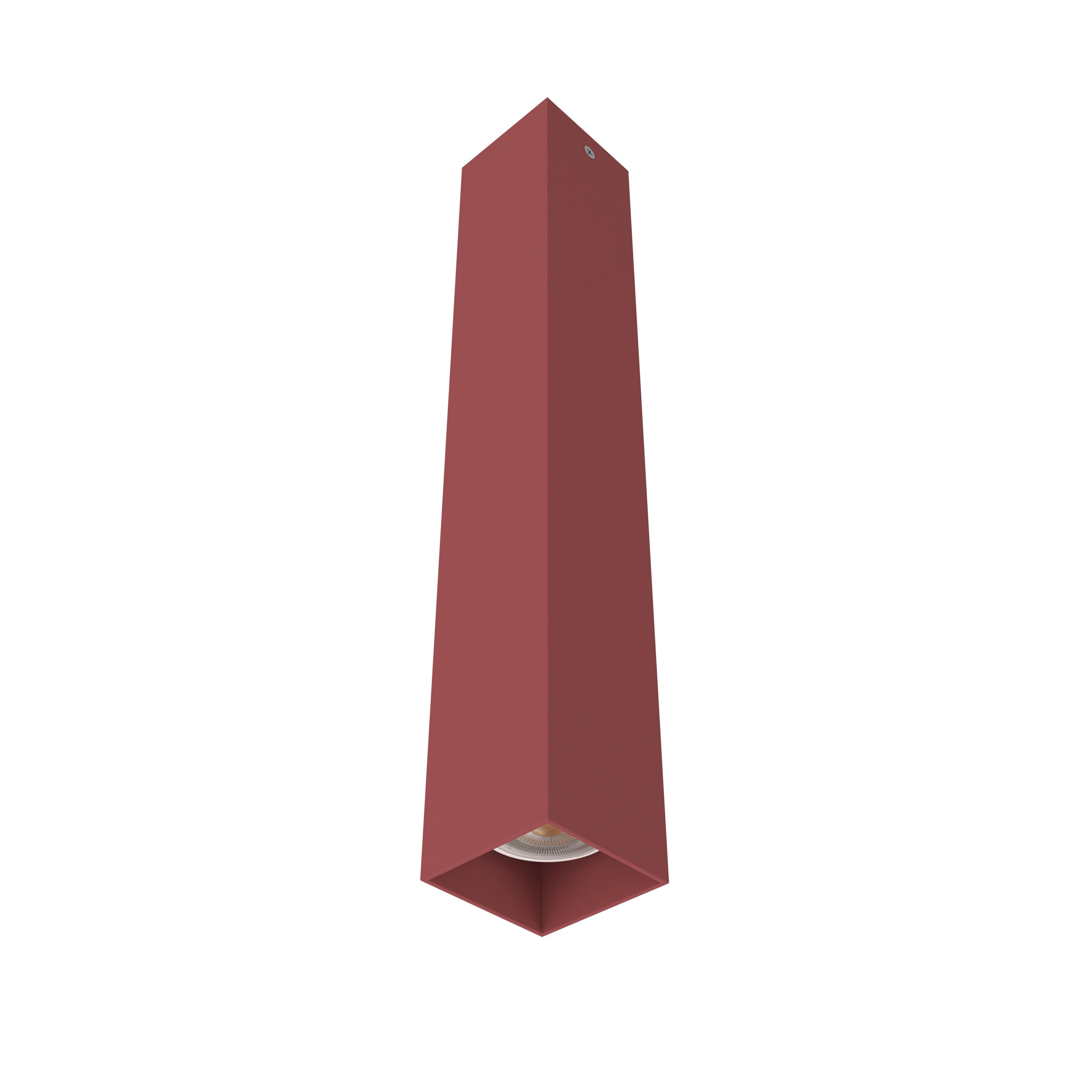 DECKENLEUCHTE Cube H40 - Rot, Metall (6/6/40cm) - Lumicom