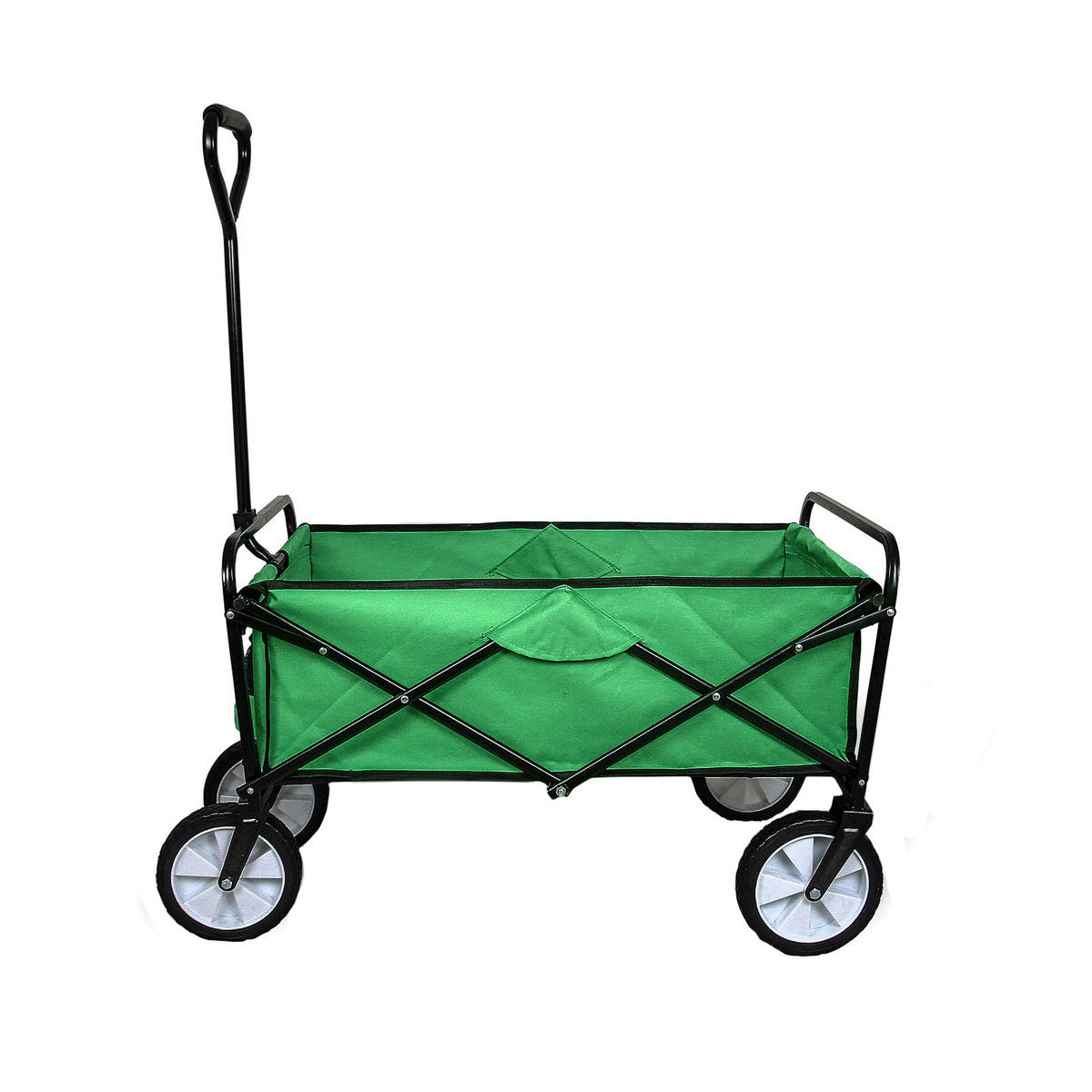GARTENWAGEN Faltbar Grün - Grün, Textil/Metall (53/113/98cm) - Monstershop