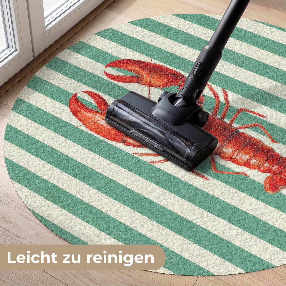 ROHOŽKA Rak - Pruhy - Realistické - Letní 90x90 cm - různobarevná, textil/umělá hmota (90/0.4cm) - MuchoWow