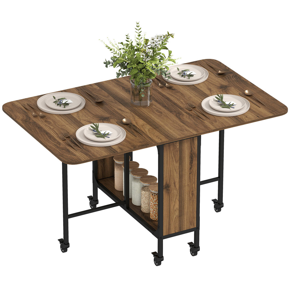 ESSTISCH Braun 1 Stück - Braun, Kunststoff (130/80/74cm) - GiPP