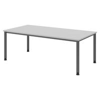 SCHREIBTISCH Serie-H Gestell: Graphit 100/200/74 cm in Grau - Grau, Holzwerkstoff (100/200/74cm) - bümö