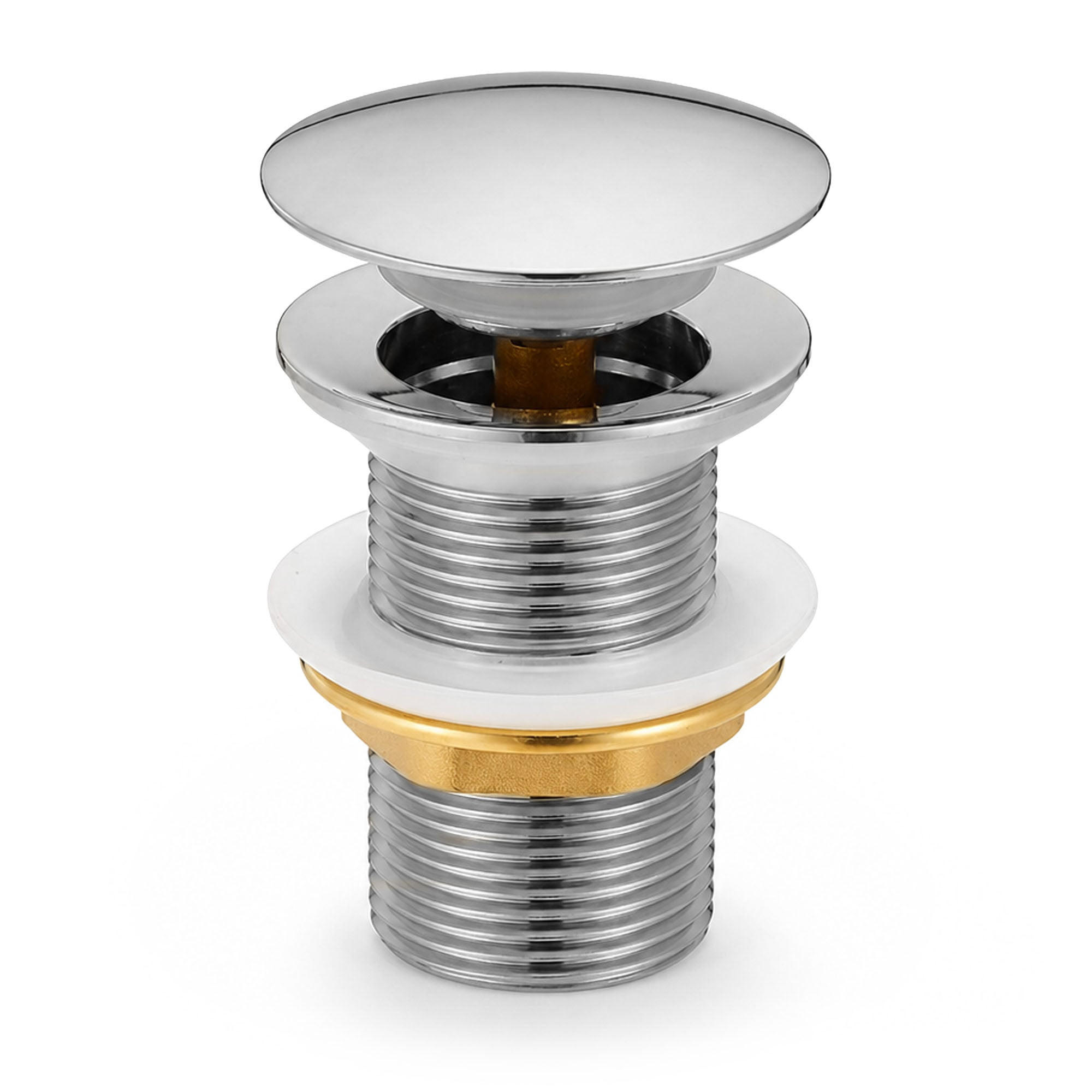 CLICK-CLACK-ABLAUFVENTIL Chrom - Chromfarben/Silberfarben, Metall (6.6/10.2/10.2cm) - Akord