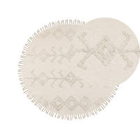 TEPPICH geflochten Beige 140 cm Harran - Beige, Textil (140/140cm) - Beliani
