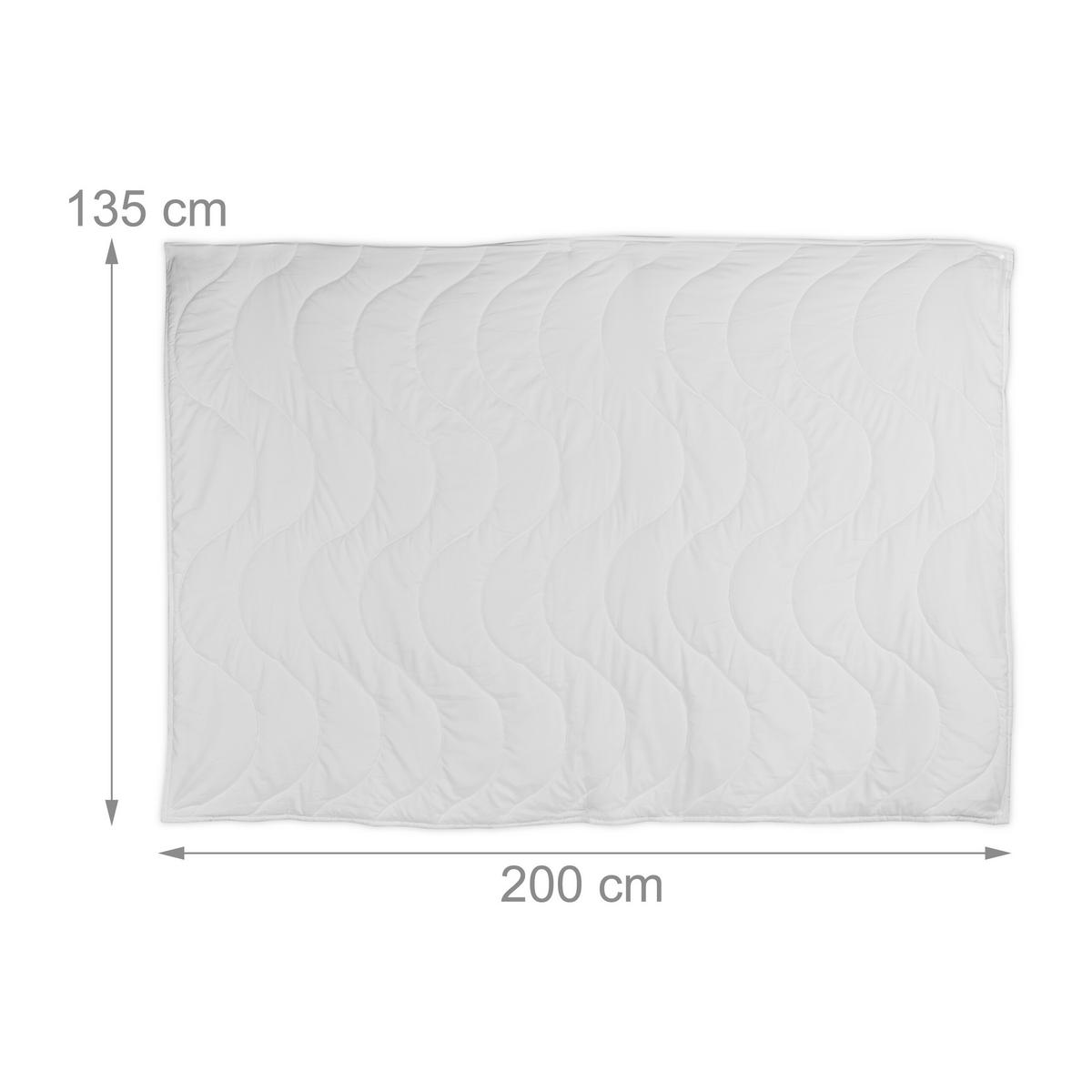 BETTDECKE - Weiß, Textil (135/200cm) - Relaxdays