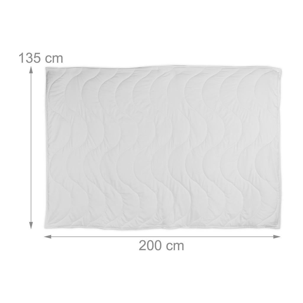 Thumbnail - Relaxdays Bettdecke, Weiß, Textil, Füllung: Polyester, 135x200 cm, Schlaftextilien, Bettdecken, 4 Jahreszeiten Bettdecke...