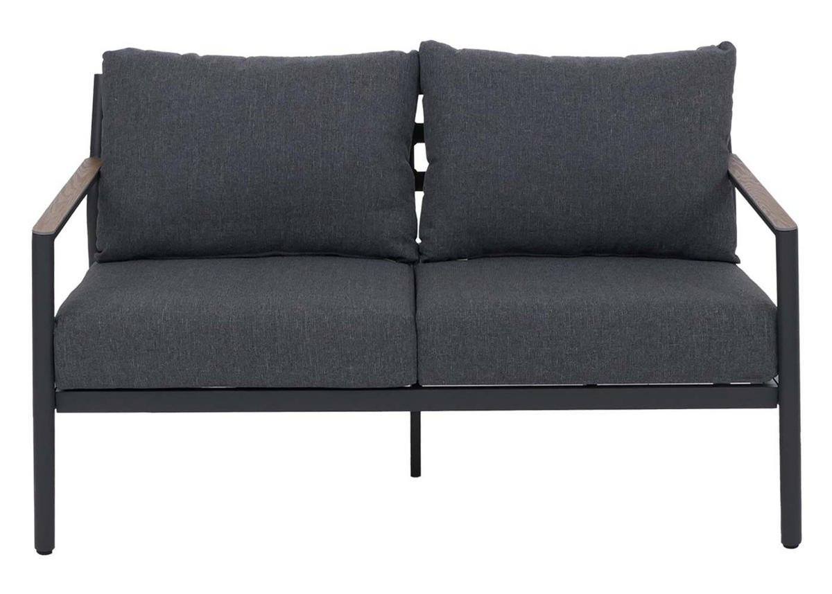 GARTENGARNITUR Lounge-Set Dunkelgrau - Grau, Metall - PROREGAL