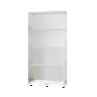 VITRINE Weiß 80/36/164 cm mit LED-Beleuchtung, Glasvitrine für Wohnzimmer - Weiß, Glas (36/164/80cm) - PARAFTA HOME