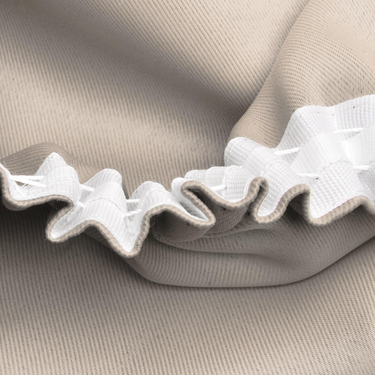 VORHANG Amelie BK mit Kräuselband 140x245cm Creme (2tlg) - Creme, Textil (140/245/1cm) - Beautissu 