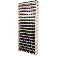 WEINREGAL VINOTECA FLEX PRO HxBxT 247x103x28cm 180 Flaschen auf 18 benen Natur unbehandelt - Naturfarben, Holz (103/247/28cm) - PROREGAL