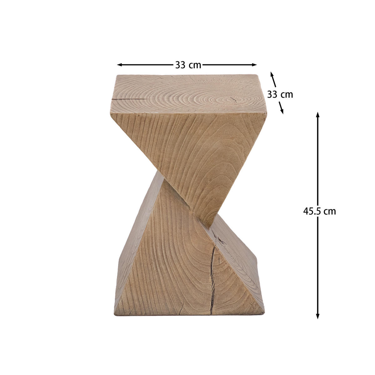 BEISTELLTISCH DUMBO aus Beton 40 x 40 x 50.8 cm - Rotbraun, Naturmaterialien (40/40/50.8cm) - Elementi