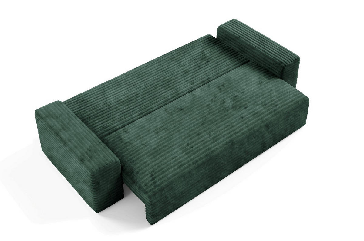 SCHLAFSOFA mit Bettkasten Grün - Schwarz/Grün, Holz/Holzwerkstoff (260/70/102cm) - Furnisell