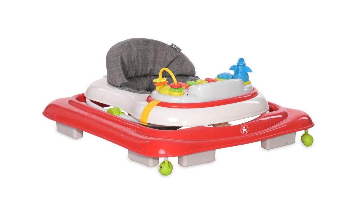 LAUFLERNHILFE Sea Adventure rot Spielcenter Musikfunktion höhenverstellbar - Rot, Kunststoff (62/62/70cm) - Lorelli