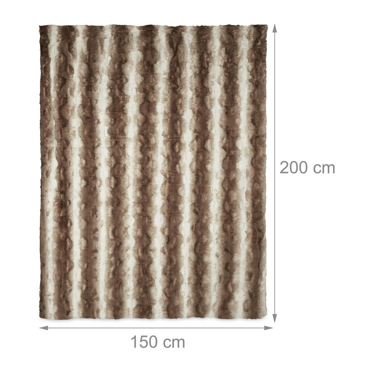 FELLDECKE - Multicolor, Textil (150/200cm) - Relaxdays