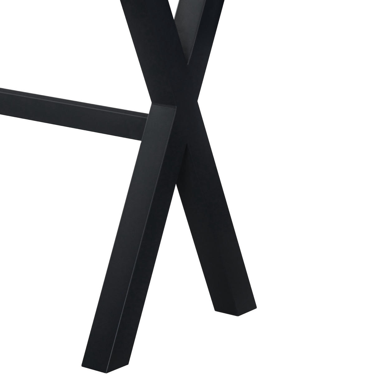 BARTISCH ARNE 120/60/105 cm - Schwarz/Braun, Holzwerkstoff/Metall (60/120/105cm) - DUBI Möbel