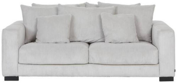 Canapé 2.5 places en tissu cord grege 203x83x206cm - Hom`in