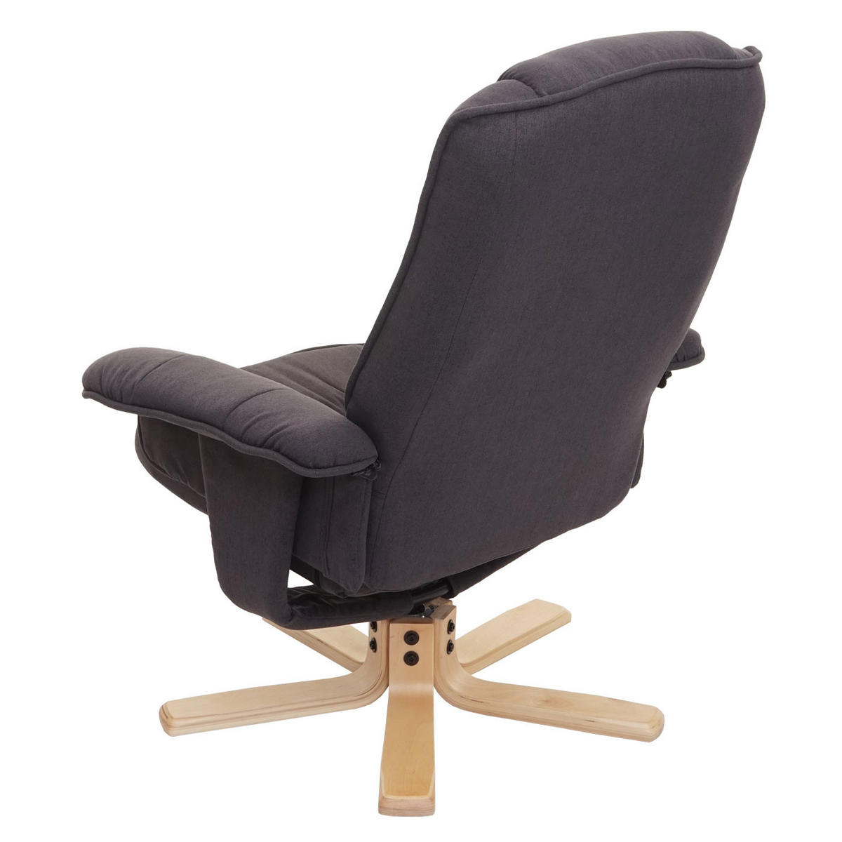 RELAXSESSEL MIT HOCKER Anthrazit - Anthrazit, Textil (80/100/70cm) - MCW